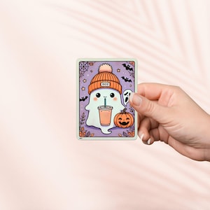 Pegatina de fantasma de Halloween, pegatina bonita para amantes de los libros, Booktok, Bookstagram, regalo para amantes de los libros, pegatina para Kindle de lectores electrónicos, amante de la lectura obscena