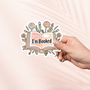 Lo siento, estoy reservado pegatina, linda pegatina de libro, pegatinas de Kindle, merchandising de libros, regalo de amante de libros, regalo de lector electrónico, amante de la lectura, lector de obscenidades