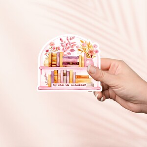 Sticker bibliothèque, Sticker livres rose mignon, Stickers Kindle, Merch livresque, Cadeau pour les amoureux des livres, Cadeau pour liseuse, Smut Reader