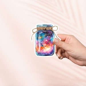 Galaxy Glas Aufkleber, Niedlicher Cottagecore Aufkleber, Kindle Aufkleber, Bookish Merch, Buch-Liebhaber Geschenk, e-reader Geschenk, Leseliebhaber, wunderliches Glas