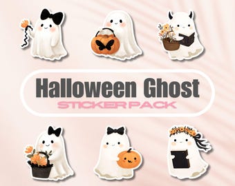 Schattig spooklezen stickerpakket, vinyl leesgrage stickersbundel, cadeau boekenliefhebber, e-reader Kindle-stickers, leesliefhebber, halloweenstickers