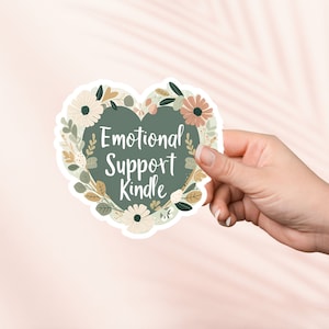 Emotionale Unterstützung Kindle Aufkleber, niedlicher Vinyl Aufkleber, Bücherwurm Merch, Geschenk für Buch-Liebhaber, e-reader Kindle Aufkleber, Leseliebhaber, Smut Reader