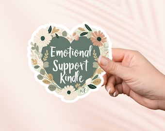 Emotionale Unterstützung Kindle Aufkleber, niedlicher Vinyl Aufkleber, Bücherwurm Merch, Geschenk für Buch-Liebhaber, e-reader Kindle Aufkleber, Leseliebhaber, Smut Reader