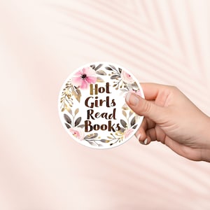 Sticker filles chaudes lisent des livres, Sticker livres livresques mignons, Stickers Kindle, produit livresque, cadeau pour amoureux des livres, cadeau liseuse, Sticker soutien émotionnel