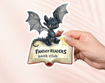 Book Dragon Fantasy Reader Sticker, Fourth Wing, Bookish Merch, Book Lover Gift, e-reader Kindle Stickers, Reading Lover,Smut Reader Booktok