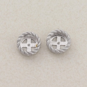 Sterling Silver Judith Ripka Rope Design Earring Jackets 5/8"