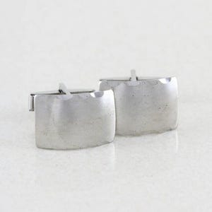Mens Sterling Silver Bullet Back Cufflinks Vintage