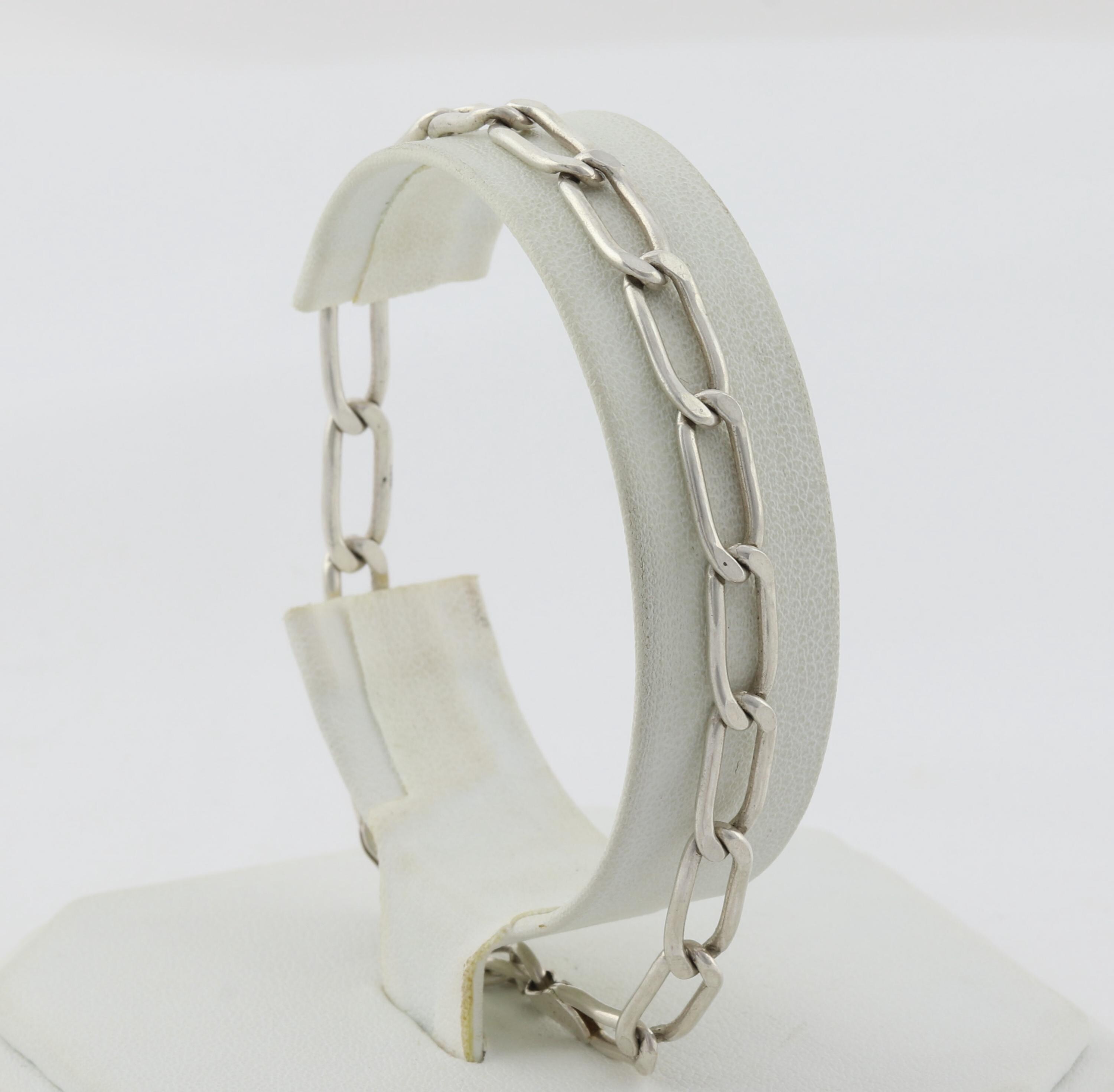 Men's Sterling Silver Curb Link Chain Bracelet 8 1/2" inch