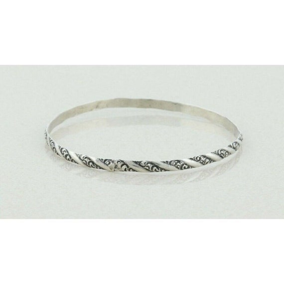 Sterling Silver Vintage Bangle Bracelet 8