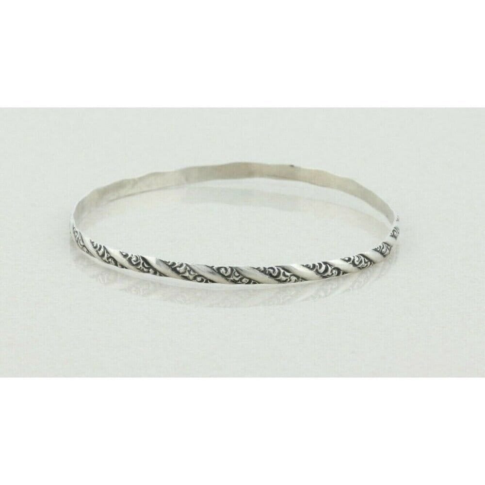 Sterling Silver Vintage Bangle Bracelet 8