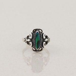 Sterling Silver Abalone Ring Size 4 3/4