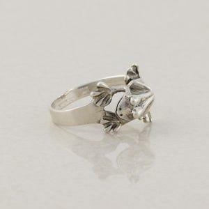 Sterling Silver Frog Ring Size 9