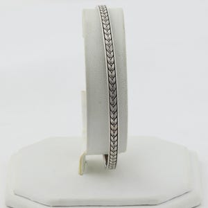Pulsera de plata de ley con diseño vintage de hojas y flores, 20 cm