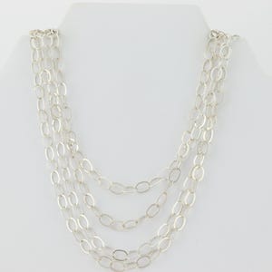 Sterling Silver Long Rolo Curb Link Chain Necklace Layering Chain 100&quot;