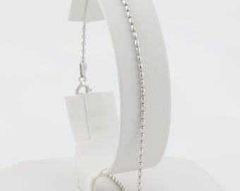 Sterling Silber Perlen Fußkettchen 23 cm