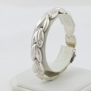 Sterling Silver Shiny Puffy Link Chain Bracelet 8 1/4&quot; inch