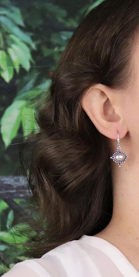 Sterling Silver Dangle Drop Earrings  1 3/8" x 3/… - image 4