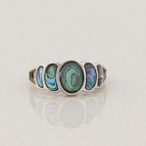 Sterling Silver Abalone Ring Size 7 1/4