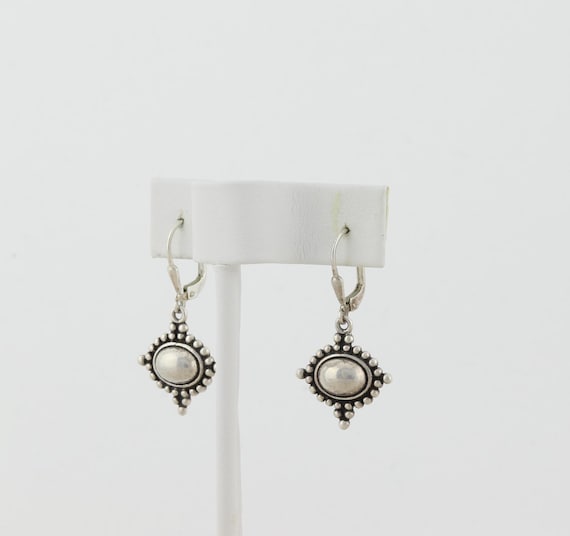 Sterling Silver Dangle Drop Earrings  1 3/8" x 3/… - image 1