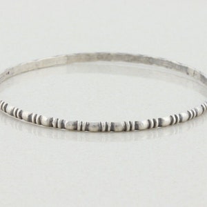 Pulsera vintage de plata de ley de 8&quot; de diámetro y 2 5/8&quot; de diámetro