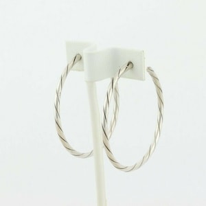Sterling Silver Large Hoop Earrings 2 Inch