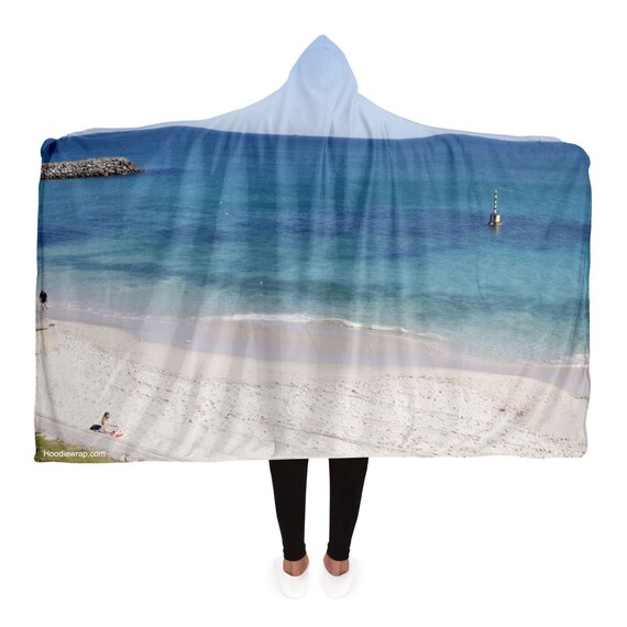 Hooded Photo Blanket Wrap Featuring Beaches of Perth Australia
