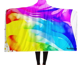 Orgullo Arco Iris Abstracto, Envoltura de manta con capucha