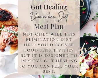 Plano de refeições de 4 semanas para cura intestinal: dieta de eliminação com listas de compras, macros e guia de preparação - combinação perfeita com pacote de receitas para cura intestinal