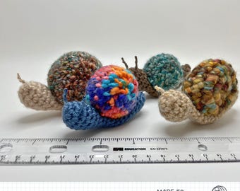 Serene Snail Plushie | Handmade Crochet Garden Snail | Amigurumi Desk Buddy | Cottagecore Gift