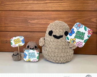 Snuggle Spud - the supportive, "Free Hugs" amigurumi potato plushie