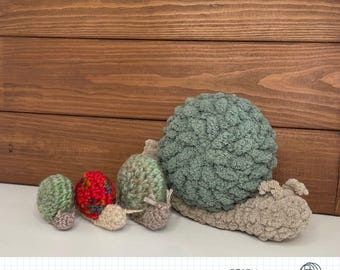 Serene Snail Plushie | Handmade Crochet Garden Snail | Amigurumi Desk Buddy/Gift