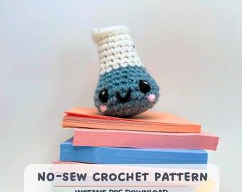 No-Sew Crochet Beaker Amigurumi Pattern | Easy Kawaii Science Crochet Project