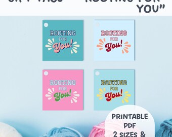 Potato-Themed Gift Tags | "Rooting For You" Amigurumi Cards | Encouraging Printable PDF