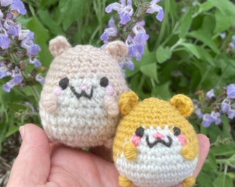 Happy Hamster Plushie: Kawaii Amigurumi Crochet Desk Buddy