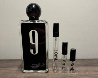 Afnan 9PM Eau De Parfum 3mL, 5mL, 10mL Fragrance Travel Sample/Cologne Decant