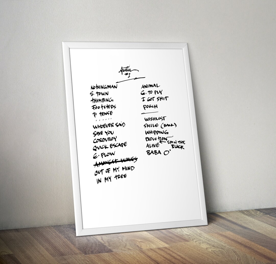 Pearl Jam Austin, Texas Setlist Poster 9/18/23 Night 1 Digital Download