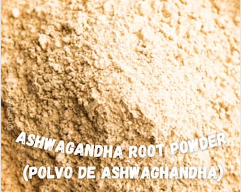 Polvo de raíz de ashwagandha, hierbas ayurvédicas, medicina herbal, alivio natural del estrés, medicina ayurvédica, salud masculina, hierbas
