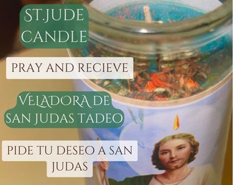 Klädd och smord St.Jude andaktsljus | Vela Novena Preparada a San Judas Tadeo| ritual 7 dagars ljus|