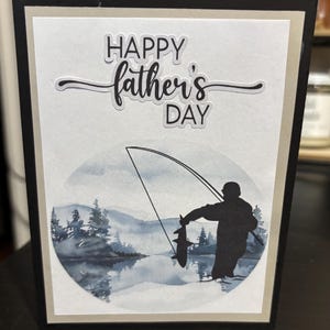 Tarjeta de cartulina de pesca