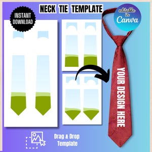 Tie Canva Frame Template, Neck Tie Template, Tie Sublimation Designs, Sublimation Tie, Neck Ties For Men, Neck Tie Gift Template, BT1