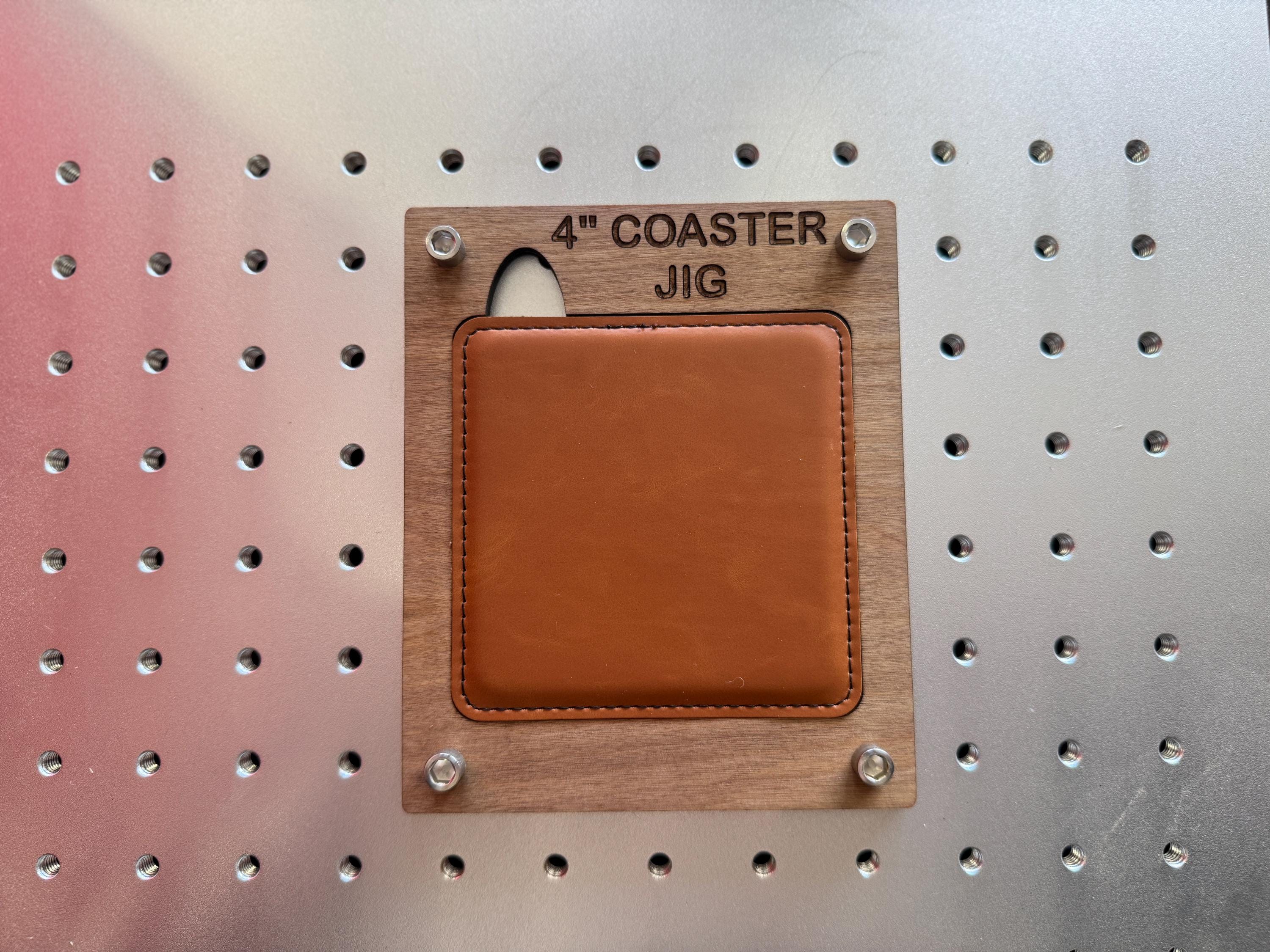 Coaster Jigs Vector Square LEATHERETTE COASTER JIG Set, Digital File, Svg for Laser ...