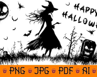 Halloween heks scène beker wrap, 20oz, laser SVG, beker laserbestand, volledige laser wrap, grafsteen, vleermuizen, eng, lasergegraveerde SVG