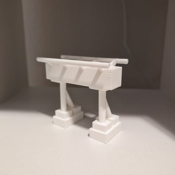3D Printed Roller Coaster Track (B&M) Model With Supports