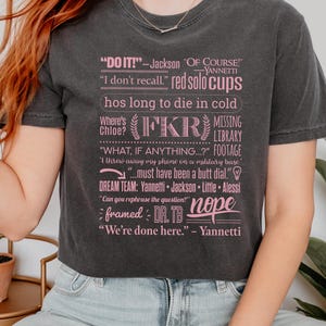 Camiseta con frases de Karen Read gratis / Camiseta cómoda con estampado rosa FKR