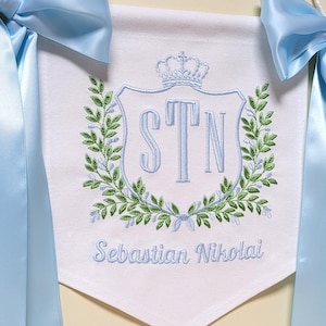 Custom Baby Banner Hospital Door Hanger Boy, Baby Announcement Baby Door Hanger, Baby Shower Name Banner Newborn Gifts, Boy Nursery Banner