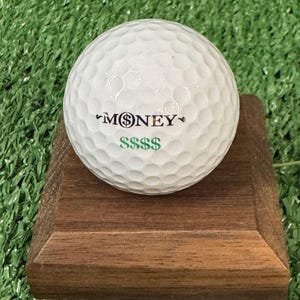 Golf Ball Display Stand for 1 Ball - Hardwood Golf Stand (Gift for Golfer, Special Ball Display, Gift for Dad)
