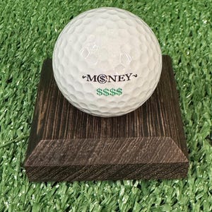 Imported Hardwood Golf Ball DisplayStand for 1 Ball - Golf Stand (Gift for Golfer, Special Ball Display, Gift for Dad)