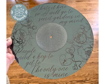 Schallplatten Slipmat in Grau Gespiegeltem Acryl - Gequälter Dichter Inspiriert
