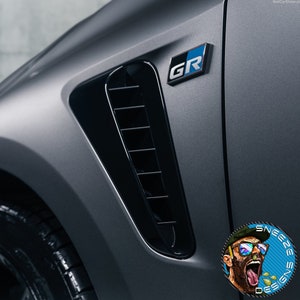 GR Decal Badge Sticker Vinyl Decal - Cut-Out Lettering &quot;R&quot; - [GR86 | GR Corolla | GR Supra] - Printed or Cut Vinyl