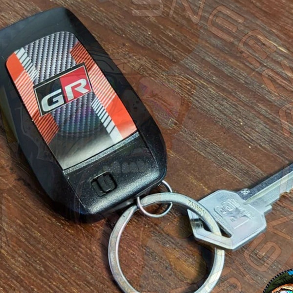 GR Corolla Overlay -  Key Fob Cover - Carbon Fiber Skin Overlay Sticker Vinyl Decal - [GR Corolla]